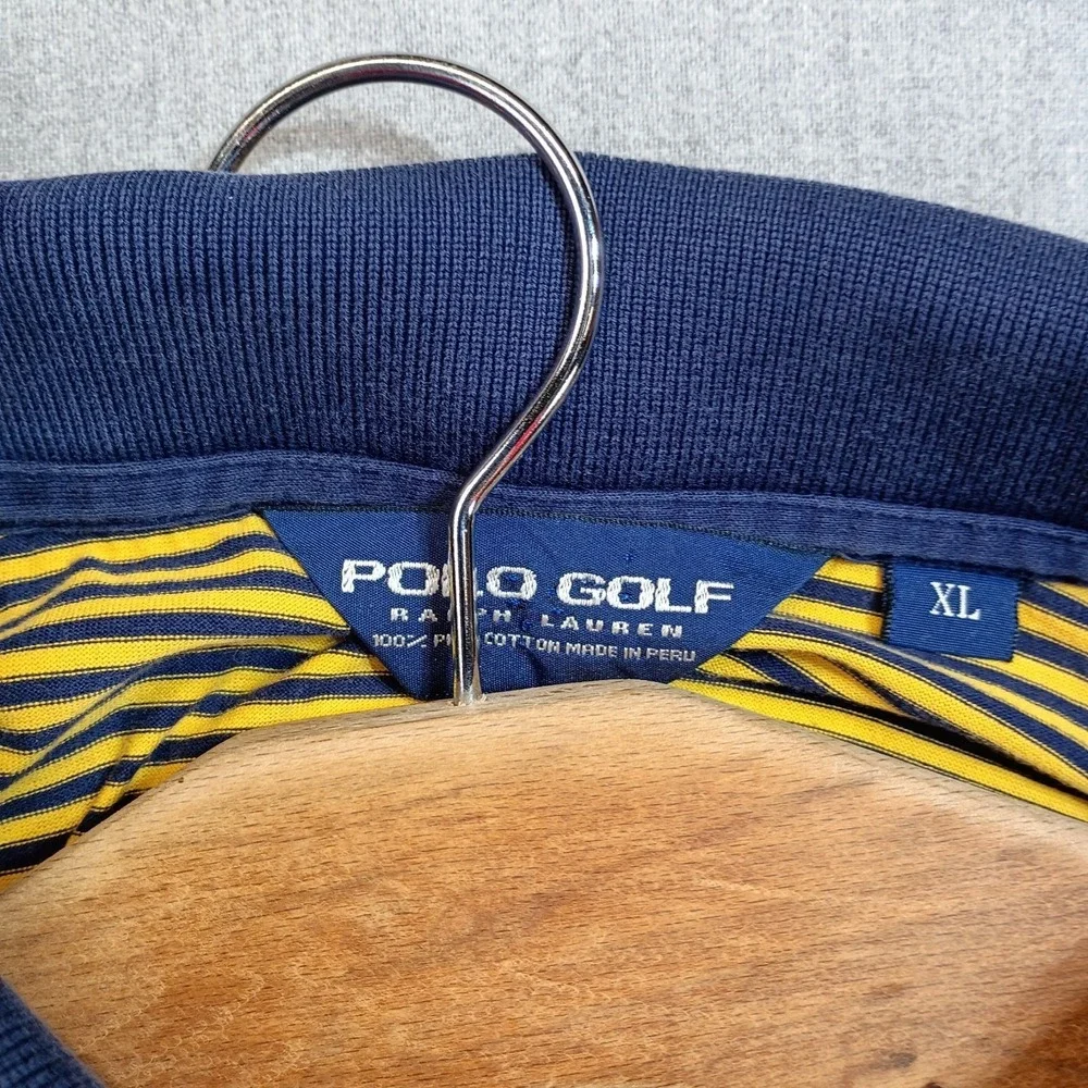 Reynolds Plantation Polo Golf Ralph Lauren Mens XL Pima Cotton Stripe Coastal